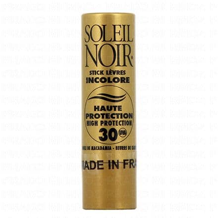 SOLEIL NOIR Stick à lèvres incolore SPF30 stick 4g