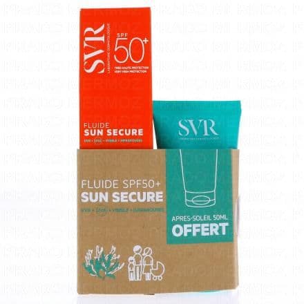 SVR Sun secure - Fluide Solaire SPF50+ 50ml + lait après-soleil 50ml offert