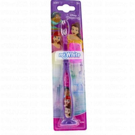 TINOKOU Brosse à dent ergonomique avec capuchon princesse