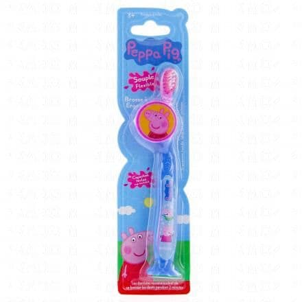 TINOKOU Brosse à dent ergonomique avec capuchon peppa pig