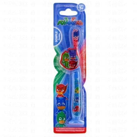 TINOKOU Brosse à dent ergonomique avec capuchon pyjamasks