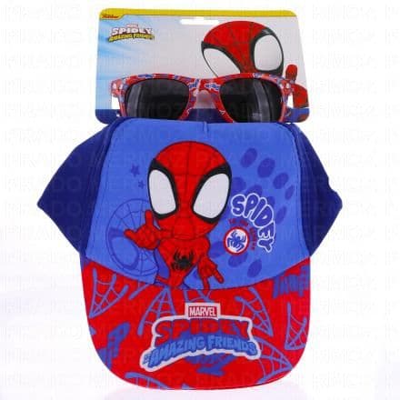 Pack Accessoires pour enfant Offrez à votre enfant un look tendance et une protection optimale avec cet ensemble casquette et lunettes de soleil. Conçu spécialement pour les enfants, il associe style, confort et fonctionnalité. Disponible en plusieurs modèles colorés à l’effigie des personnages les plus appréciés de l’univers Disney, Marvel et bien d'autres, il ravira tous les petits fans. La casquette est légère et ajustable pour un maintien parfait, tandis que les lunettes de soleil protègent efficacement les yeux des rayons UV. Idéal pour les journées ensoleillées, les vacances, les sorties au parc ou à la plage, ce duo deviendra vite un indispensable de l’été. Parfait aussi comme idée cadeau originale et utile, cet ensemble allie fun et protection dans un style ludique et moderne.Taille de la casquette dans le titre du produit