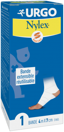 Bande extensible absorbante pour pansement Bande extensible absorbante pour pansement. Aérée, lisières tissées, allongement de 100 %. Coloris : blanc. Entretien : lavable, stérilisable. Conditionnement : individuel sous sachet pelable, boîte carton. Marquage CE.