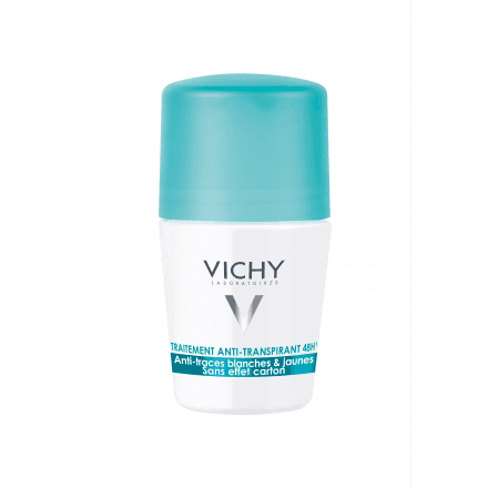 VICHY Déodorant traitement anti-transpirant 48h anti-traces blanches & jaunes roll'on 50ml
