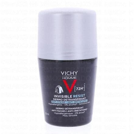 VICHY Homme Dermo-détranspirant Invisible Protect 72h anti-taches anti-irritations 50ml