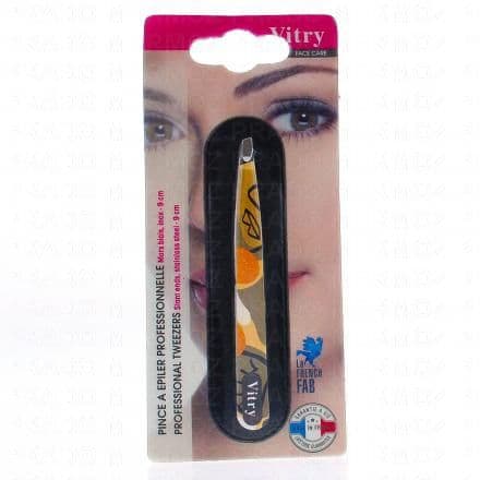 VITRY Face Care - Pince à épiler professionnelle mors biais 9cm oasis