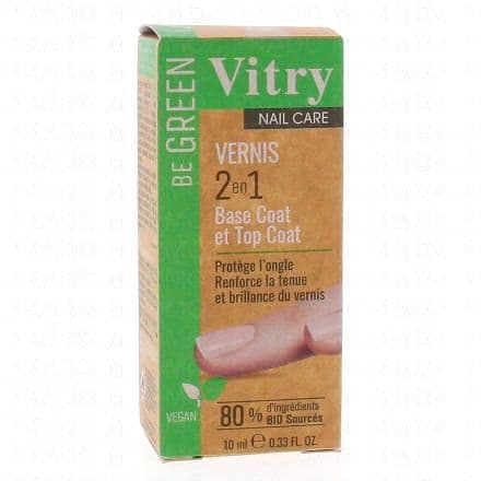 VITRY Be Green - Vernis 2 en 1 Base et Top Coat flacon 10ml