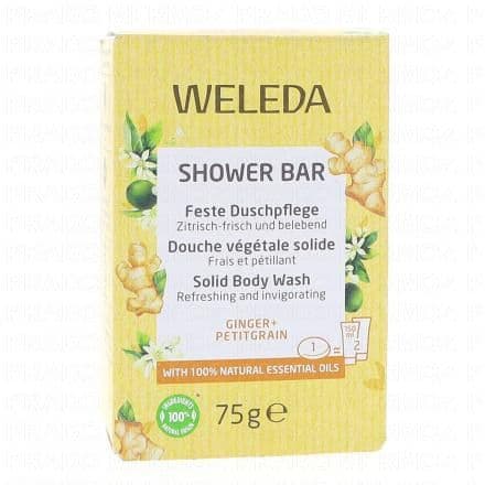 WELEDA Shower bar - Douche végétale solide gingembre petitgrain bio 75g