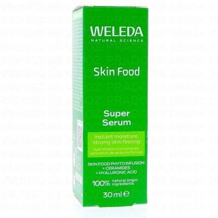 Sérum triple effet pour recharger votre peau Le Super Serum Skin Food offre à votre peau un super pouvoir. Grâce à l'acide hyaluronique, aux céramides et à l’efficacité de la Skin Food Phyto Infusion composée d'extraits végétaux 100% d’origine naturelle, il hydrate immédiatement, procure une sensation de peau renforcée et révèle un éclat unique. Offrez à votre peau tout ce dont elle a besoin pour être belle avec le Super Serum Skin Food et découvrez une sensation de peau exceptionnellement douce !