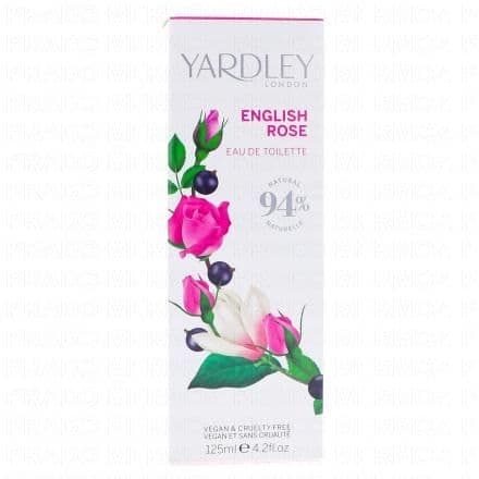 Yardley English Rose : Une ode à la rose anglaise L'Eau de Toilette Yardley English Rose est une fragrance féminine emblématique, célébrant la beauté intemporelle et délicate de la rose anglaise. Ce parfum envoûtant vous transporte dans un jardin fleuri, où les senteurs de la nature s'entremêlent pour créer une symphonie olfactive des plus raffinées.Pyramide olfactive:Notes de tête: Bergamote, Néroli, Lavande (anglaise), Sauge sclarée. Ces notes pétillantes et rafraîchissantes ouvrent le bal, apportant une touche de vivacité et de luminosité à la composition.Notes de cœur: Lavande (anglaise), Rose, Fleur d'oranger, Coriandre. Le cœur de la fragrance est dominé par la rose, reine des fleurs, associée à des notes florales délicates et à des touches épicées de coriandre.Notes de fond: Fève de Tonka, Vanille, Ambre, Bois de santal, Coumarine, Benjoin. Ces notes chaleureuses et enveloppantes viennent adoucir la composition et lui confèrent une profondeur et une sensualité irrésistibles.L'English Rose de Yardley est un parfum floral léger et rafraîchissant, idéal pour un usage quotidien. Ce parfum incarne l'élégance à la britannique et s'adresse à toutes les femmes en quête d'une fragrance raffinée et intemporelle. La tenue de ce parfum est satisfaisante, vous permettant de profiter de ses notes envoûtantes tout au long de la journée. C'est un parfum culte qui a su traverser les époques sans prendre une ride et convient à toutes les occasions, du quotidien aux grandes soirées.