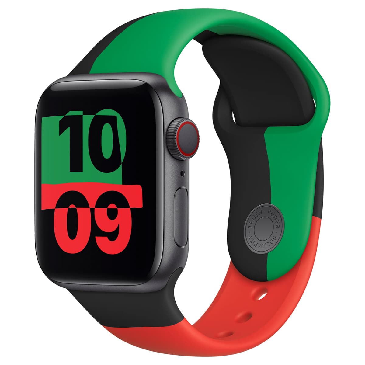 Bracelet Sport Apple Watch Series 1 - 9 / SE (38/40/41 mm) | Series 10 / 11 (42 mm) - Taille M/L - Black Unity