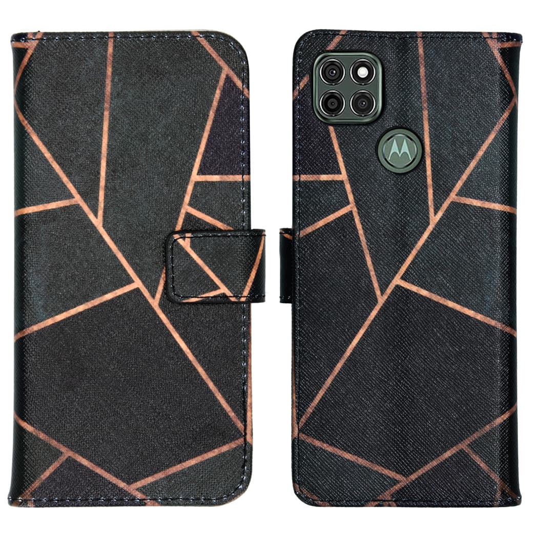 imoshion Design Softcase Bookcase Motorola Moto G9 Power - Black Graphic