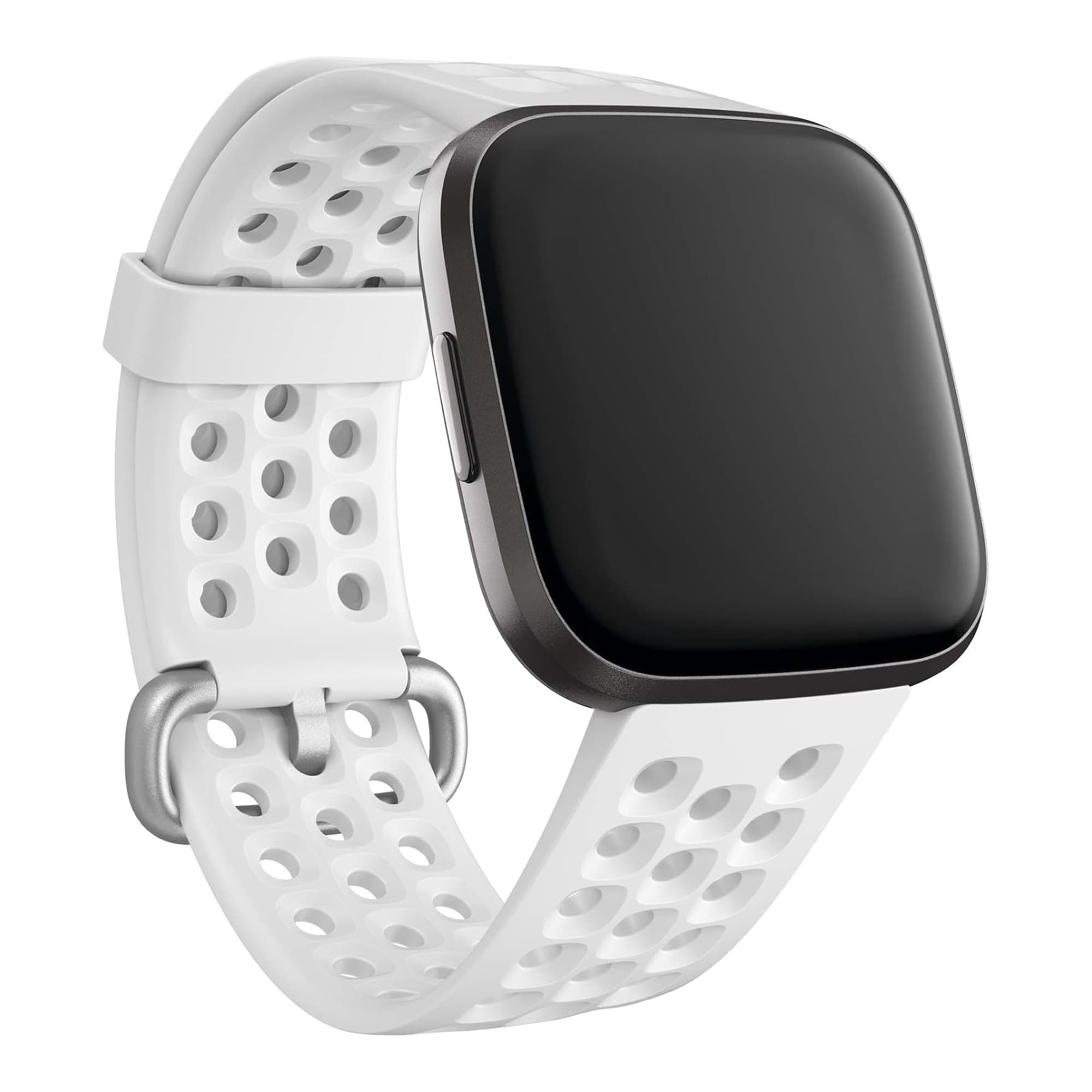 Bracelet Sport silicone Fitbit Versa / Versa 2 / Versa Lite - Taille S - Blanc
