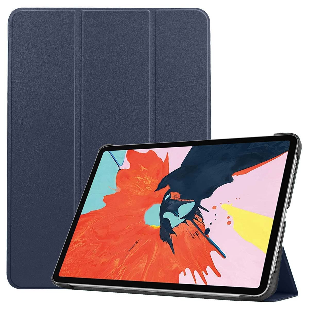 imoshion Coque tablette Trifold Apple iPad Air 11 pouces (2026) M4 / (2025) M3 / (2024) M2 / Air 5 (2022) / Air 4 (2020) - Bleu foncé