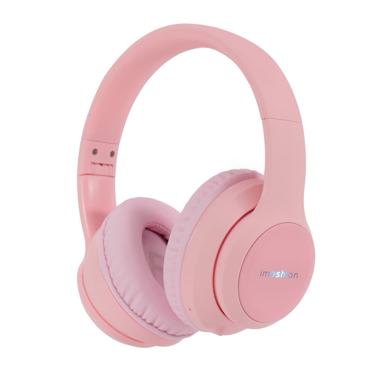 imoshion Casque sans fil pour enfants LED Light - Limiteur de décibels - Avec câble AUX - Rose