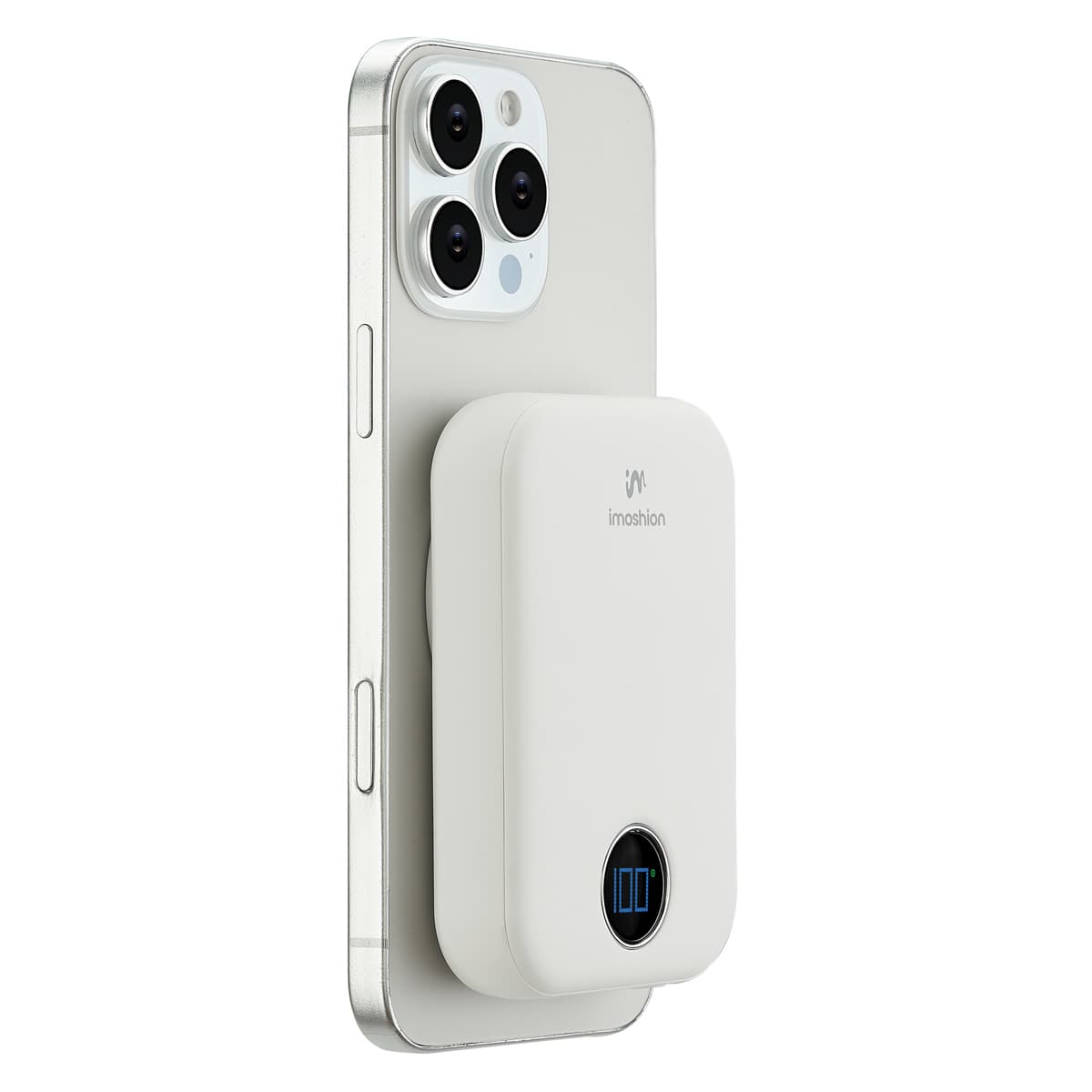 imoshion Batterie externe Magnetic 10.000 mAh - Batterie externe sans fil - Blanc
