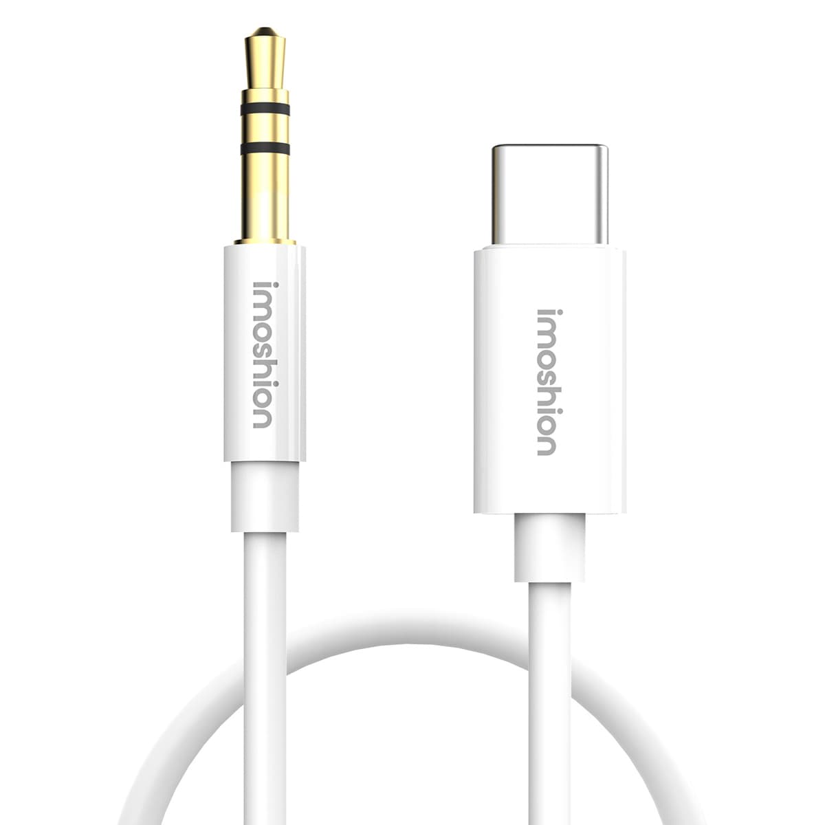 imoshion Câble AUX - Câble audio 3,5 mm / Jack vers USB-C - Mâle vers USB-C - 1 mètre - Blanc