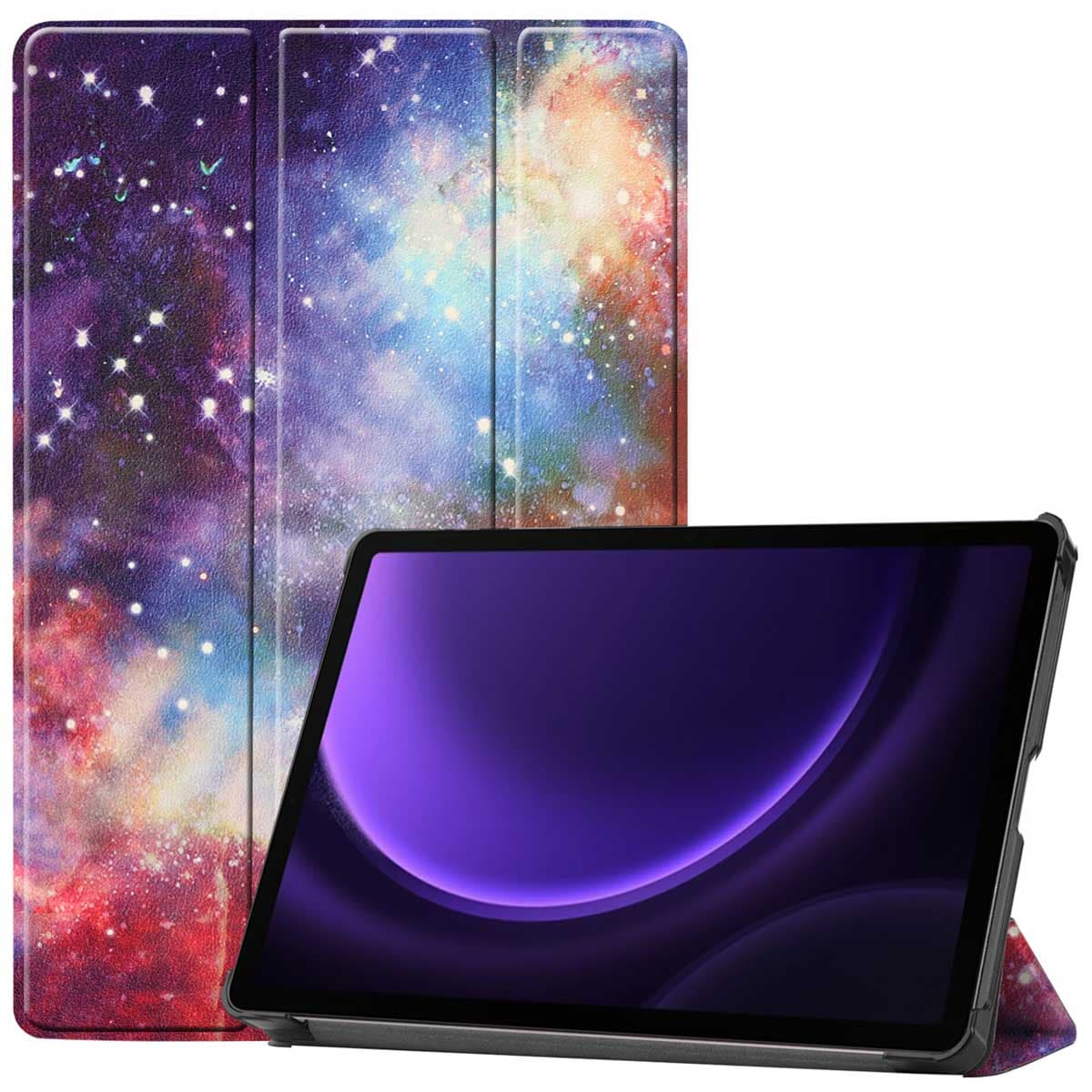 imoshion Coque tablette Design Trifold Samsung Galaxy Tab S9 11.0 pouces / S10 Lite / S10 FE / S9 FE 10.9 pouces - Space