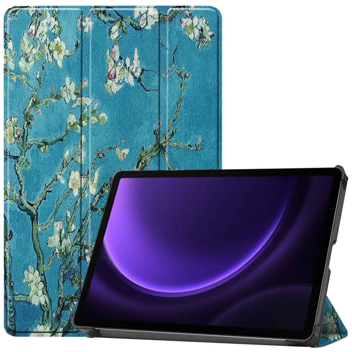 imoshion Coque tablette Design Trifold Samsung Galaxy Tab S9 11.0 pouces / S10 Lite / S10 FE / S9 FE 10.9 pouces - Green Plant