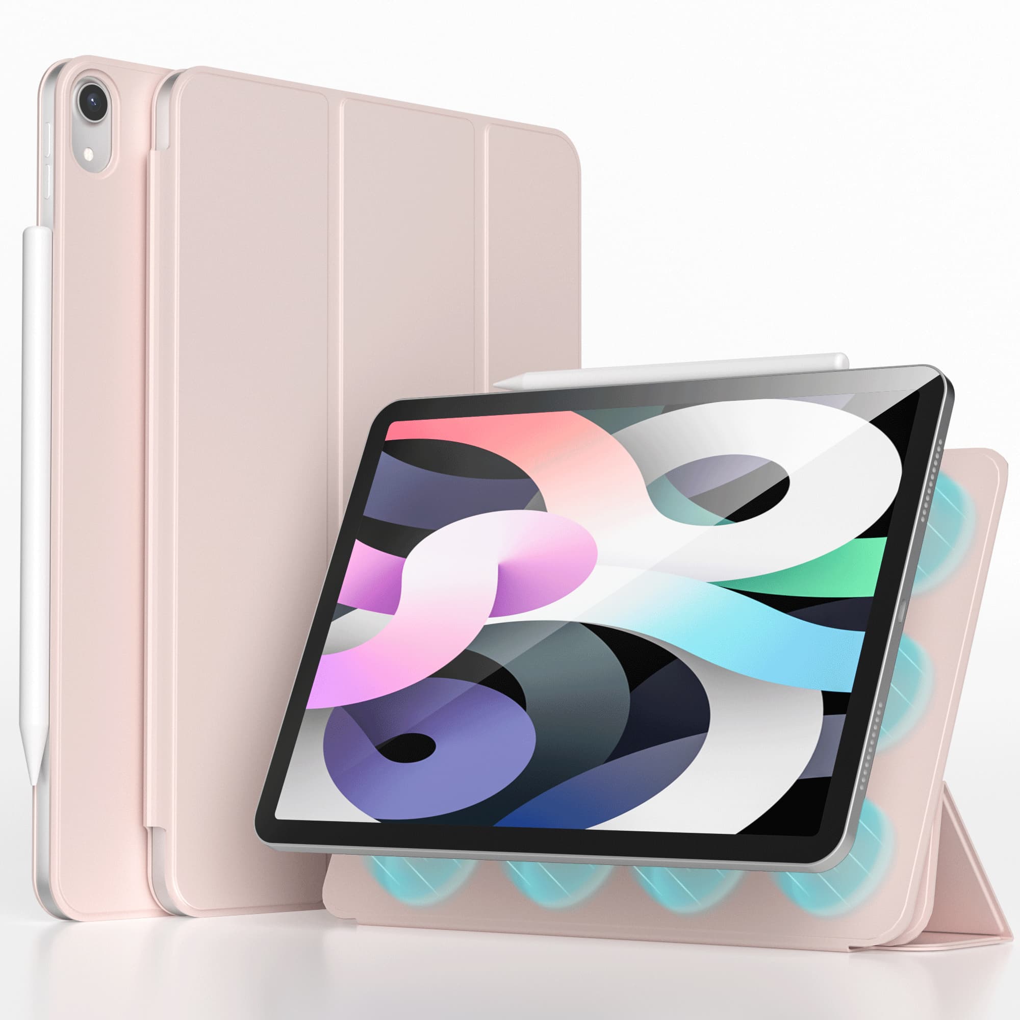 imoshion Magnetic etui de téléphone portefeuille Apple iPad Air 11 pouces (2026) M4 / (2025) M3 / (2024) M2 / Air 5 (2022) / Air 4 (2020) - Rose