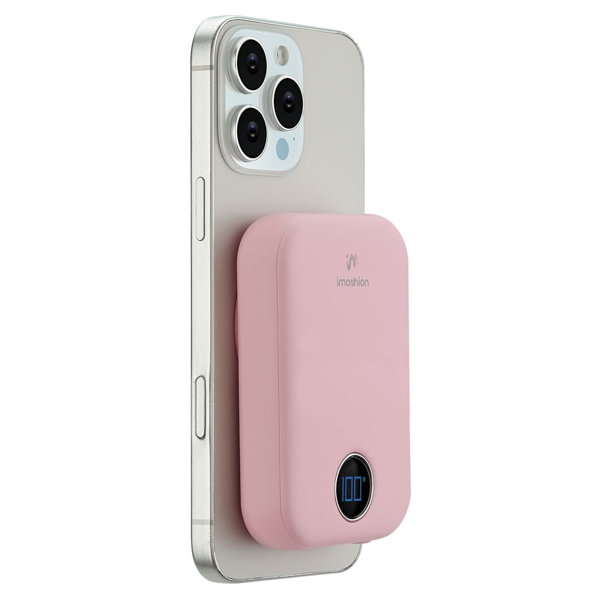imoshion Batterie externe Magnetic 10.000 mAh - Batterie externe sans fil - Rose