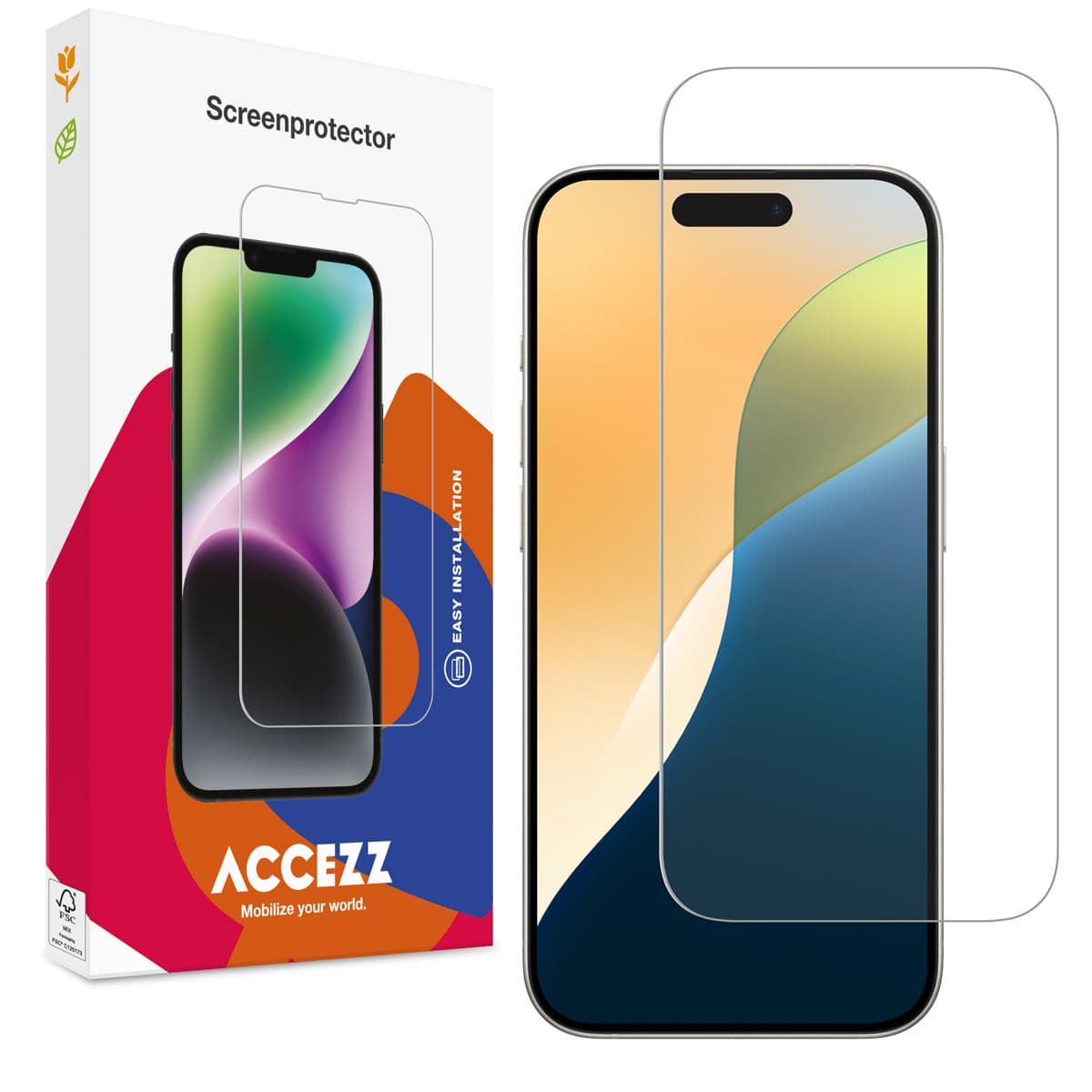 Accezz Protection d'écran en verre trempé Apple iPhone 17 / 17 Pro / 16 Pro