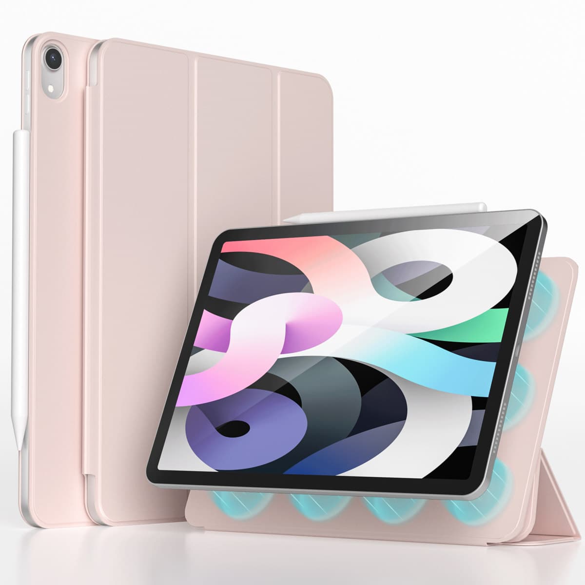 imoshion Magnetic etui de téléphone portefeuille Apple iPad 11 (2025) 11 pouces A16 / iPad 10 (2022) 10.9 pouces - Rose