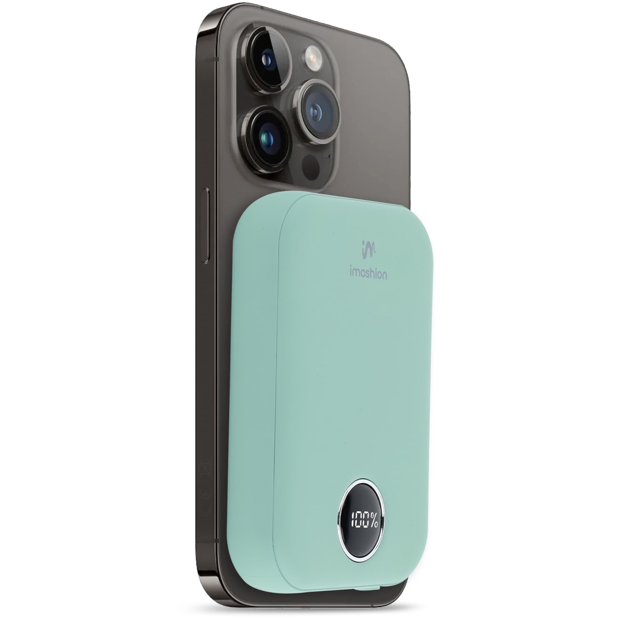 imoshion Batterie externe Magnetic 10.000 mAh - Batterie externe sans fil - Vert Sauge
