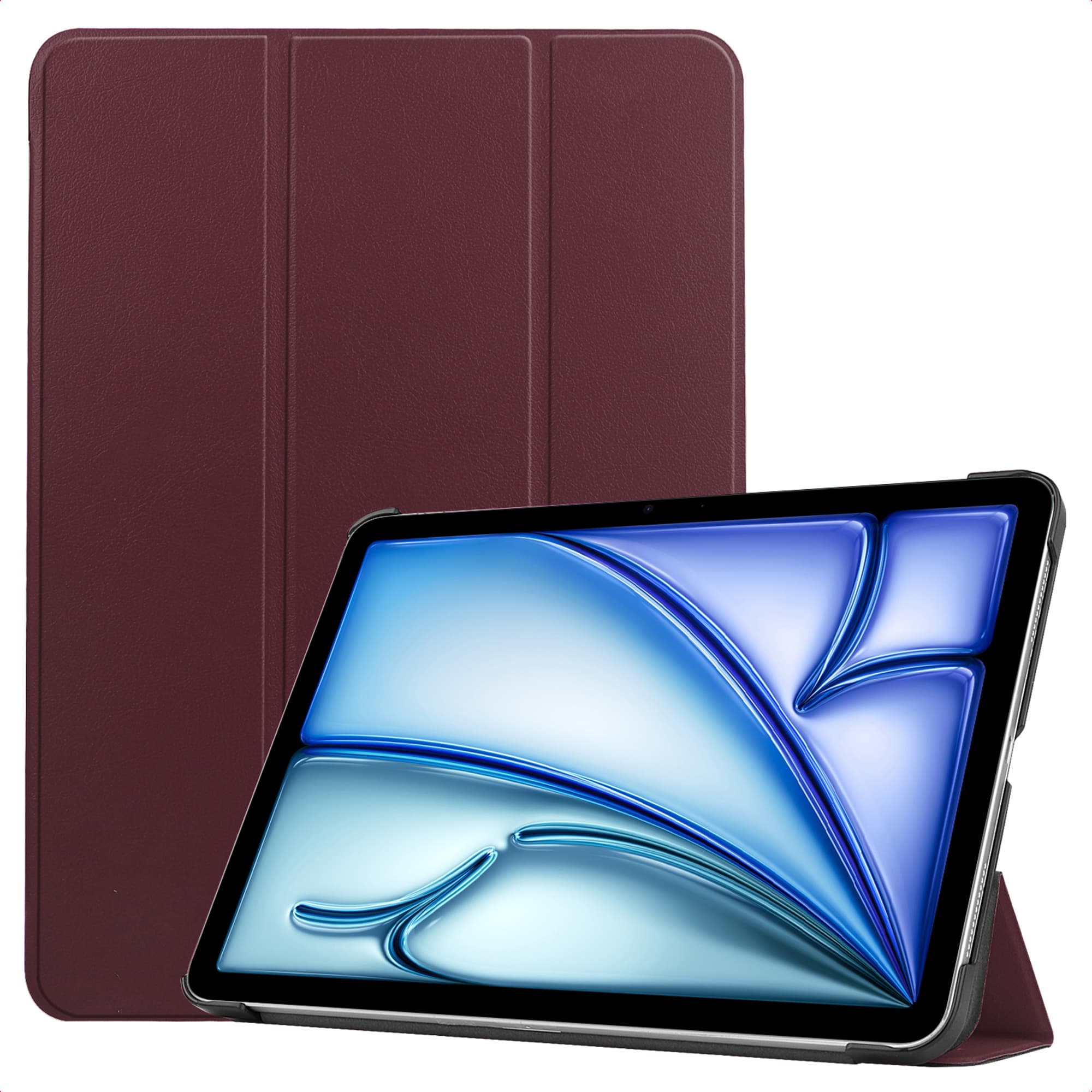 imoshion Coque tablette Trifold Apple iPad Air 11 pouces (2026) M4 / (2025) M3 / (2024) M2 / Air 5 (2022) / Air 4 (2020) - Bordeaux