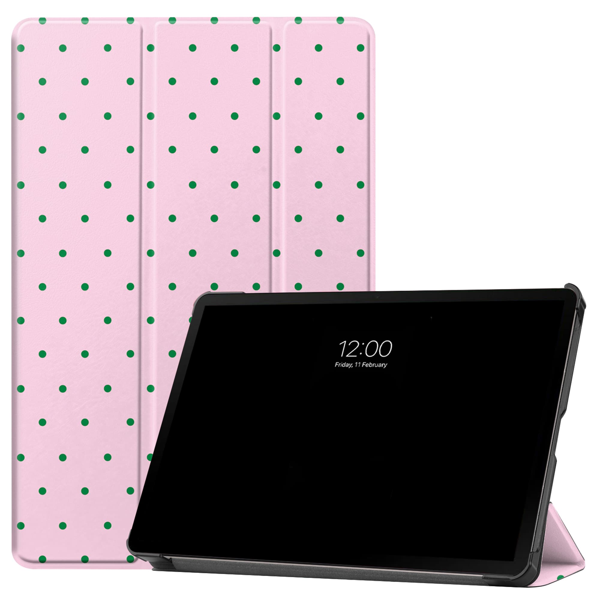 imoshion Coque tablette Design Trifold Samsung Galaxy Tab S9 11.0 pouces / S10 Lite / S10 FE / S9 FE 10.9 pouces - Happy Dots